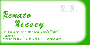 renato micsey business card